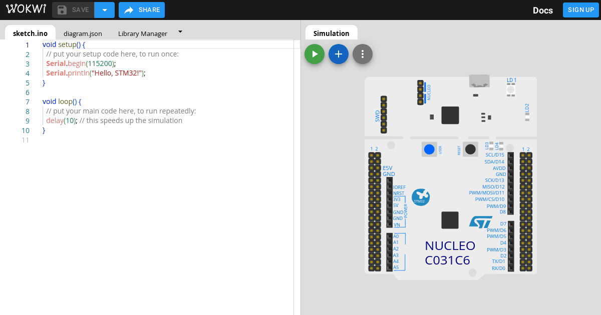 ST Nucleo C031C6