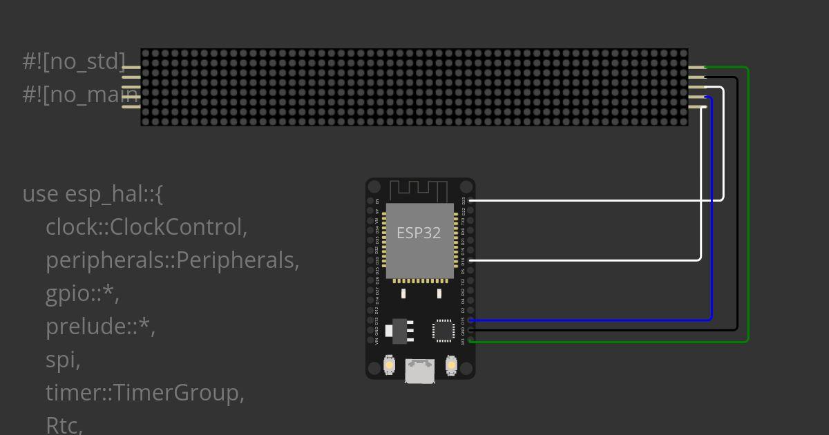 ESP32 + 8x8 LED Dot Matrix