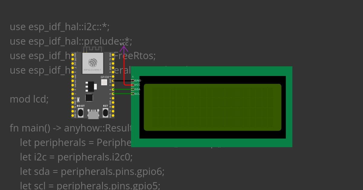 ESP32 + 20x4 LCD Text (I2C)