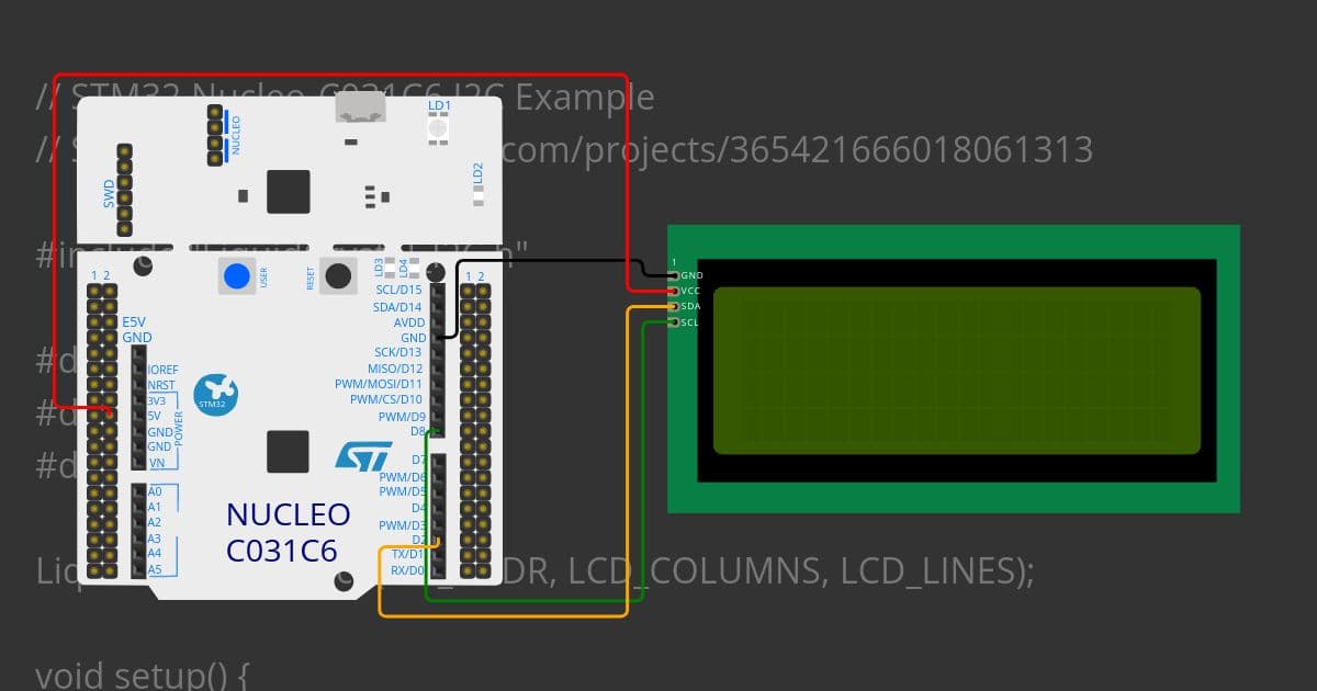 Nucleo C031 + LCD1602